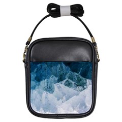 Blue Ocean Waves Girls Sling Bag by goljakoff