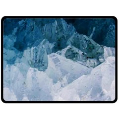 Blue Ocean Waves Fleece Blanket (large)  by goljakoff