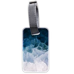 Blue Ocean Waves Luggage Tag (two Sides) by goljakoff