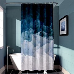 Blue Ocean Waves Shower Curtain 36  X 72  (stall)  by goljakoff