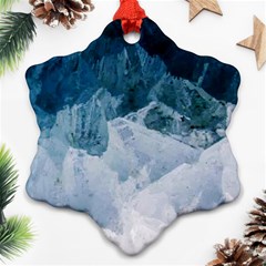 Blue Ocean Waves Ornament (snowflake) by goljakoff