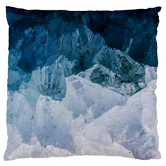 Blue Ocean Waves Large Flano Cushion Case (two Sides) by goljakoff