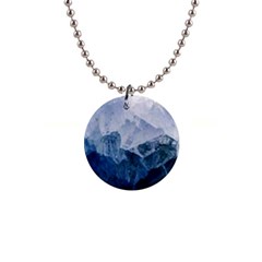 Blue mountain 1  Button Necklace