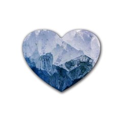 Blue Mountain Rubber Coaster (heart)  by goljakoff