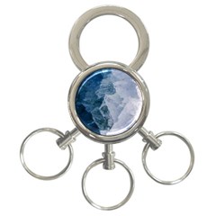 Blue waves 3-Ring Key Chain