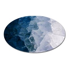 Blue waves Oval Magnet