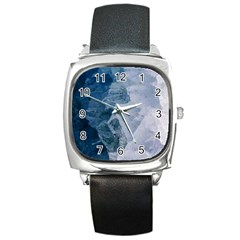 Blue waves Square Metal Watch