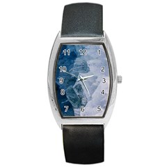 Blue waves Barrel Style Metal Watch