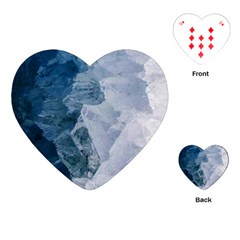 Blue waves Playing Cards Single Design (Heart)