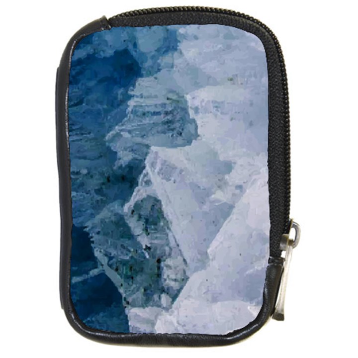 Blue waves Compact Camera Leather Case