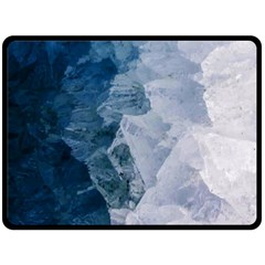 Blue waves Double Sided Fleece Blanket (Large) 