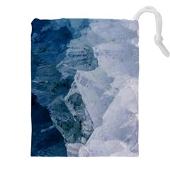 Blue Waves Drawstring Pouch (4xl) by goljakoff