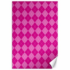 Pink Diamond Pattern Canvas 20  X 30  by ArtsyWishy