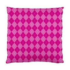 Pink Diamond Pattern Standard Cushion Case (one Side) by ArtsyWishy