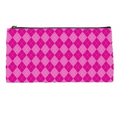 Pink Diamond Pattern Pencil Case by ArtsyWishy