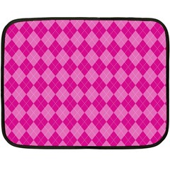 Pink Diamond Pattern Double Sided Fleece Blanket (mini)  by ArtsyWishy