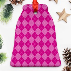 Pink Diamond Pattern Ornament (bell)