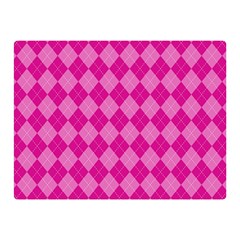 Pink Diamond Pattern Double Sided Flano Blanket (mini)  by ArtsyWishy