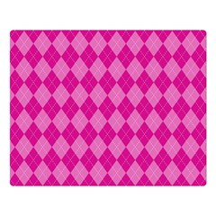 Pink Diamond Pattern Double Sided Flano Blanket (large)  by ArtsyWishy