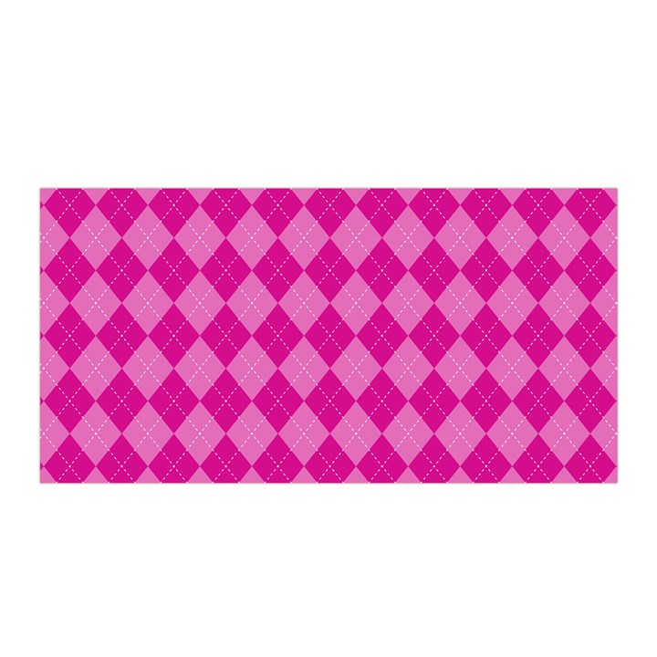 Pink Diamond Pattern Satin Wrap