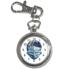 Earth With Face Mask Pandemic Concept Key Chain Watches by dflcprintsclothing