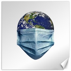 Earth With Face Mask Pandemic Concept Canvas 20  X 20  by dflcprintsclothing