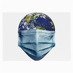 Earth With Face Mask Pandemic Concept Large Glasses Cloth by dflcprintsclothing