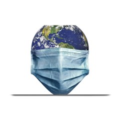 Earth With Face Mask Pandemic Concept Plate Mats by dflcprintsclothing