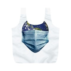 Earth With Face Mask Pandemic Concept Full Print Recycle Bag (m)