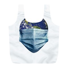 Earth With Face Mask Pandemic Concept Full Print Recycle Bag (l) by dflcprintsclothing