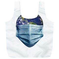 Earth With Face Mask Pandemic Concept Full Print Recycle Bag (xxxl) by dflcprintsclothing