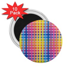 Digital Paper Stripes Rainbow Colors 2 25  Magnets (10 Pack)  by HermanTelo