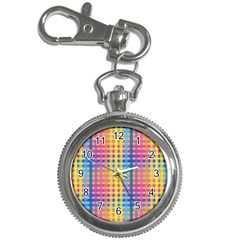 Digital Paper Stripes Rainbow Colors Key Chain Watches by HermanTelo