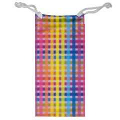 Digital Paper Stripes Rainbow Colors Jewelry Bag by HermanTelo