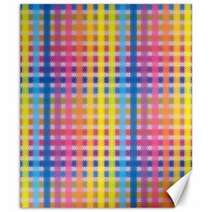 Digital Paper Stripes Rainbow Colors Canvas 8  X 10  by HermanTelo