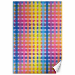 Digital Paper Stripes Rainbow Colors Canvas 12  X 18 