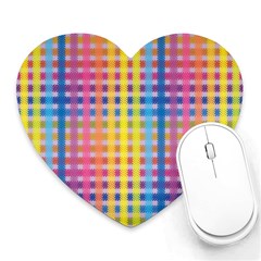 Digital Paper Stripes Rainbow Colors Heart Mousepads