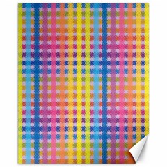 Digital Paper Stripes Rainbow Colors Canvas 11  X 14 