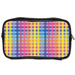 Digital Paper Stripes Rainbow Colors Toiletries Bag (one Side)