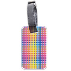 Digital Paper Stripes Rainbow Colors Luggage Tag (two Sides) by HermanTelo