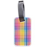 Digital Paper Stripes Rainbow Colors Luggage Tag (two sides) Front