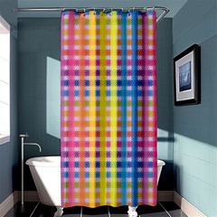 Digital Paper Stripes Rainbow Colors Shower Curtain 36  X 72  (stall) 