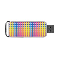 Digital Paper Stripes Rainbow Colors Portable Usb Flash (one Side) by HermanTelo