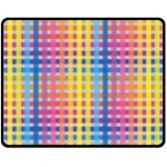 Digital Paper Stripes Rainbow Colors Double Sided Fleece Blanket (Medium)  58.8 x47.4  Blanket Front