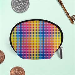 Digital Paper Stripes Rainbow Colors Accessory Pouch (small) by HermanTelo