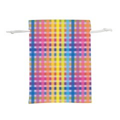 Digital Paper Stripes Rainbow Colors Lightweight Drawstring Pouch (s) by HermanTelo