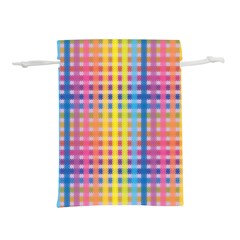 Digital Paper Stripes Rainbow Colors Lightweight Drawstring Pouch (l) by HermanTelo