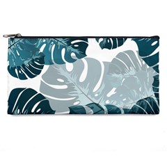 Monstera Leaves Background Pencil Case