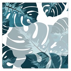 Monstera Leaves Background Large Satin Scarf (Square)