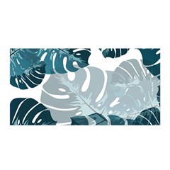 Monstera Leaves Background Satin Wrap